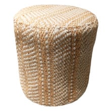 Weston Recycled Cotton & Jute Pouffe